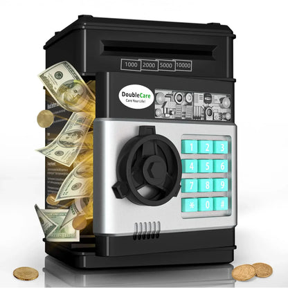 Interactive Electronic Piggy Bank with Password Protection - Kid's Digital Cash Saving ATM Machine Gift