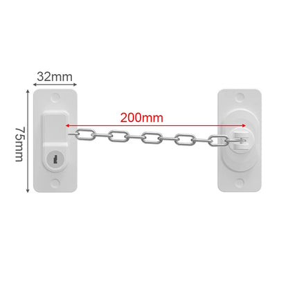 Adjustable Stainless Steel Chain Safety Lock for Children - Window, Cabinet, Door, and Refrigerator Security Protection