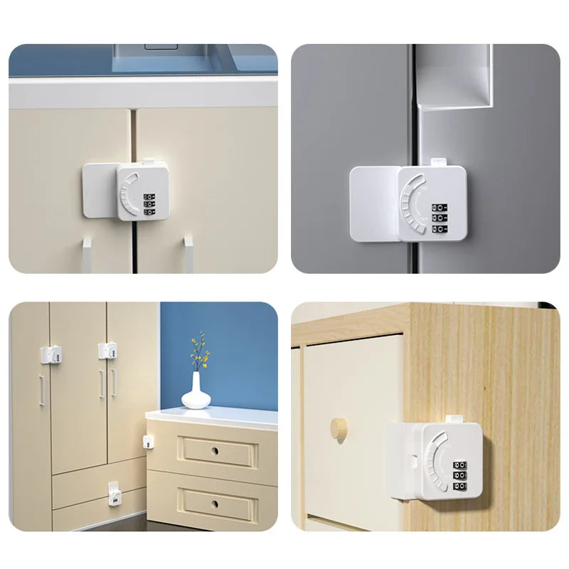 Multi-Function Baby Safety Lock with Password for Fridge, Drawer & Cabinet - Durable ABS Material Home Security Solution