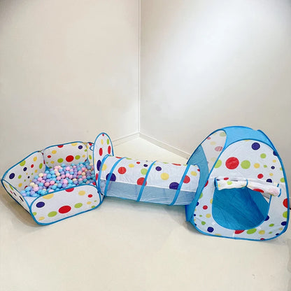 Ultimate 3-in-1 Kids Ball Pool and Playpen with Crawling Tunnel - Portable Indoor/Outdoor Fun for Ages 0-14+ (Balls Not Included)