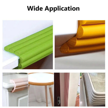 2m Baby Corner Protector Foam Bumper Strip with Free Double-Sided Tape for Child Safety