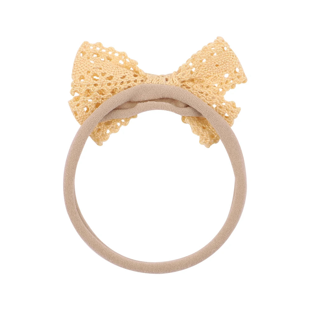 Adorable 2.7-Inch Lace Bow Baby Headbands - Perfect for Newborn Girls