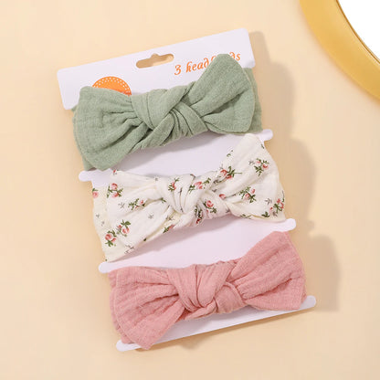 3-Pack Infant Headbands with Adorable Bow Knots for Girls - Stylish Hair Accessories for Babies and Toddlers