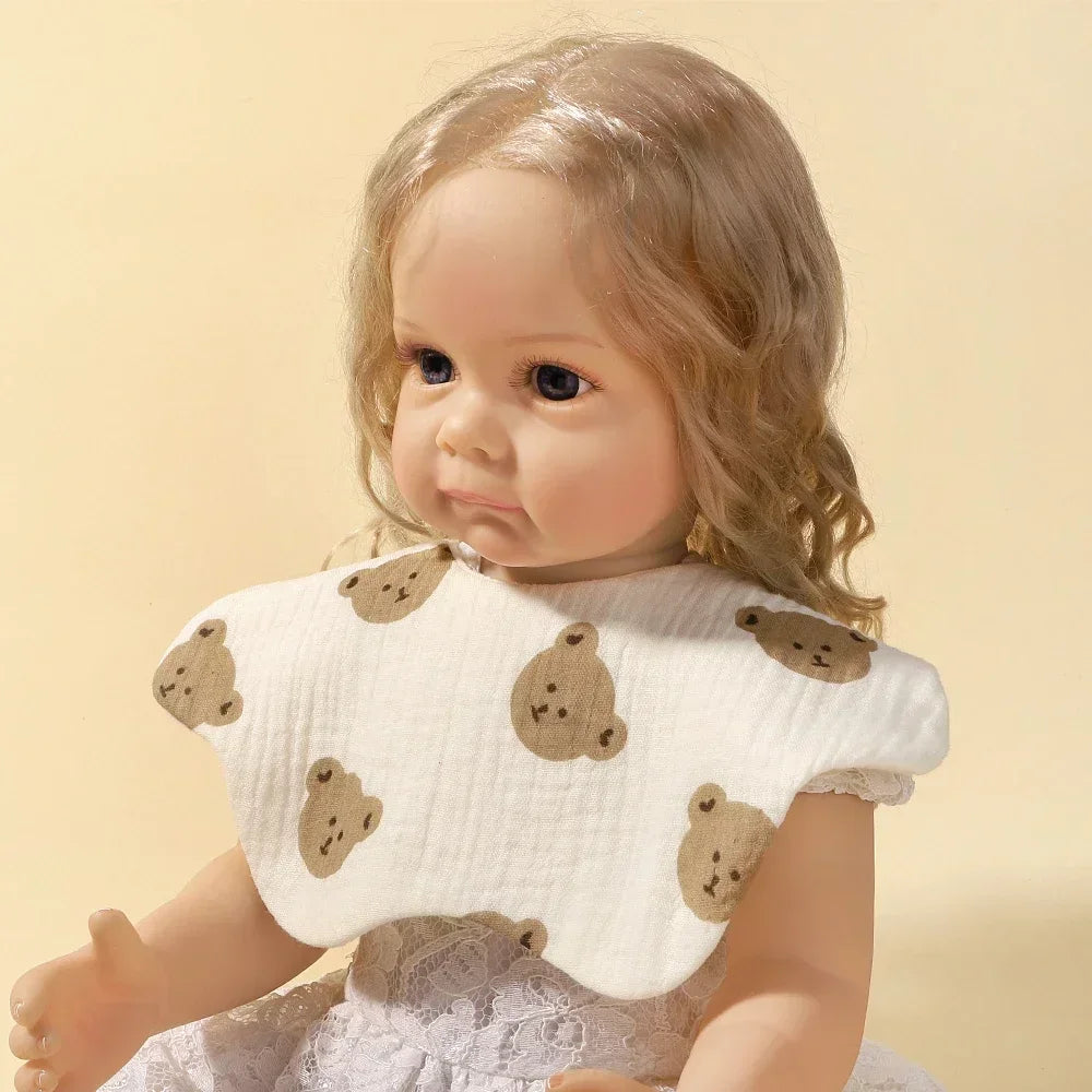 Adorable Ruffle Baby Bibs & Burp Cloths Set - Soft Feeding Accessories for Newborns in 3 Styles