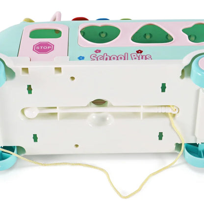 Multifunctional Musical Learning Bus Toy Set for Babies - 5-in-1 Educational Gift for Toddlers