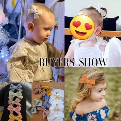 Adorable Girls' Cute Print Hairpins Set - 4/5 Pcs Sweet Cotton Bow Clips for Kids Hair Accessories, Perfect Gift & Wholesale