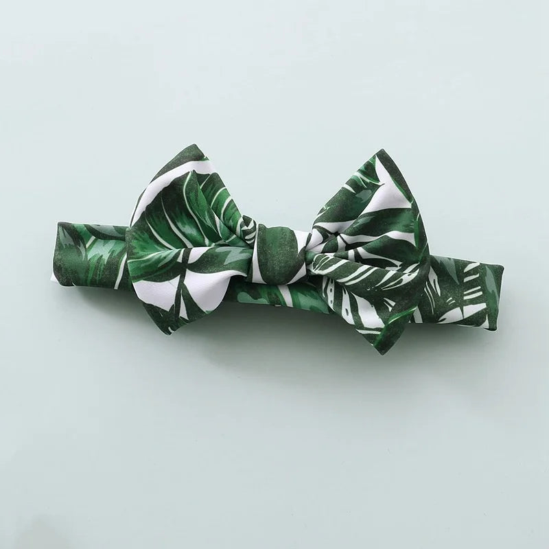 3-Piece Banana Leaf Print Swimwear Set for Girls Aged 1-4 Years - Trendy Summer Outfit