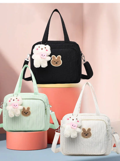Adorable Bunny-Themed Maternity Diaper Bag - Versatile Lightweight Travel Handbag for Moms and Babies
