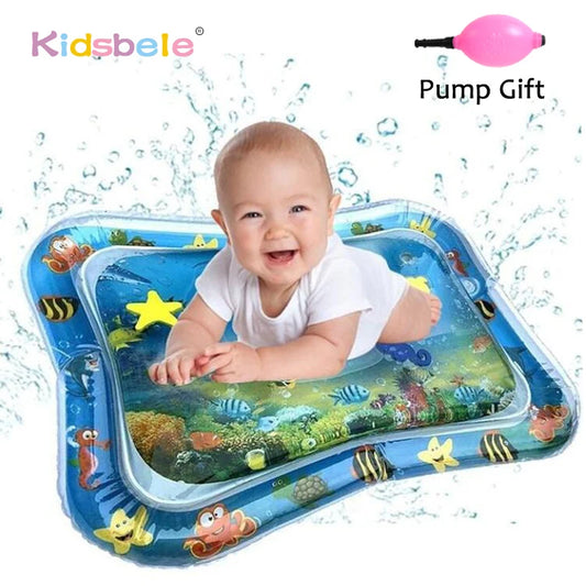 Inflatable Baby Water Play Mat for Tummy Time - Interactive Seaworld Activity Mat for Infants and Toddlers